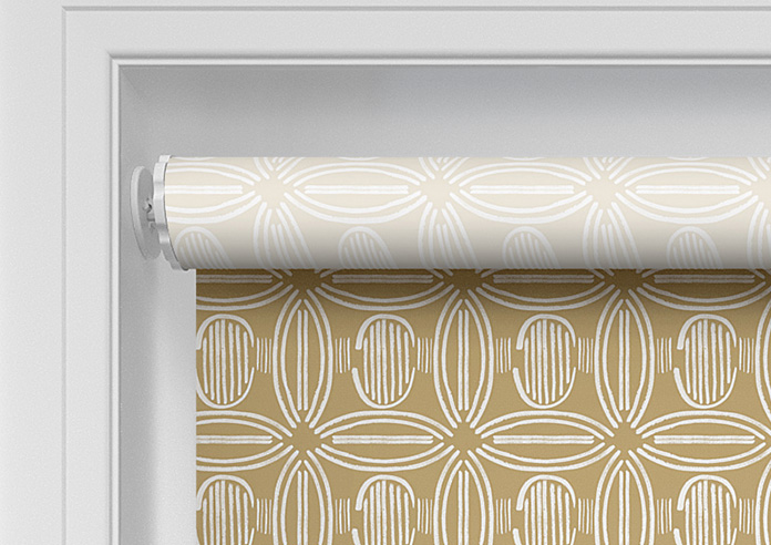 Geometric Tiles, Mediterranean Yellow - Twist&Fit Roller Blind - Image 10